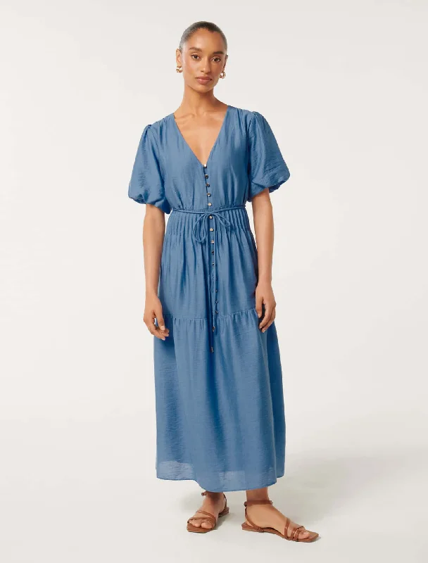 Addison Petite Textured Pintuck Midi Dress Chic Off-Shoulder Midi Dress