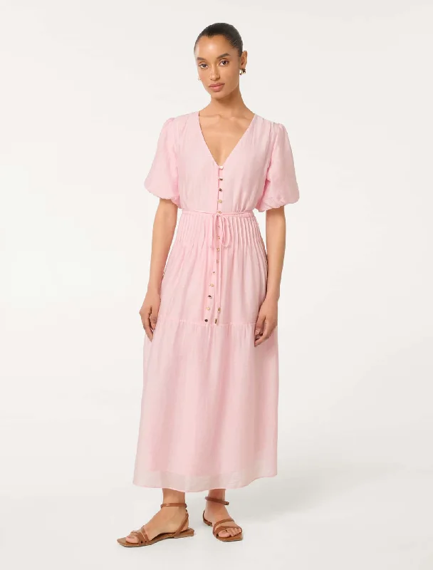 Addison Petite Textured Pintuck Midi Dress Trendy Ruched Side Midi Dress