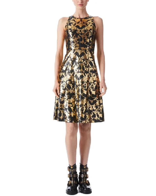 alice + olivia Leandra Midi Dress Stylish Tiered Midi Dress