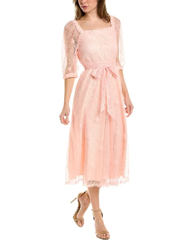 Anne Klein Lace Midi Dress Stylish Color Block Midi Dress