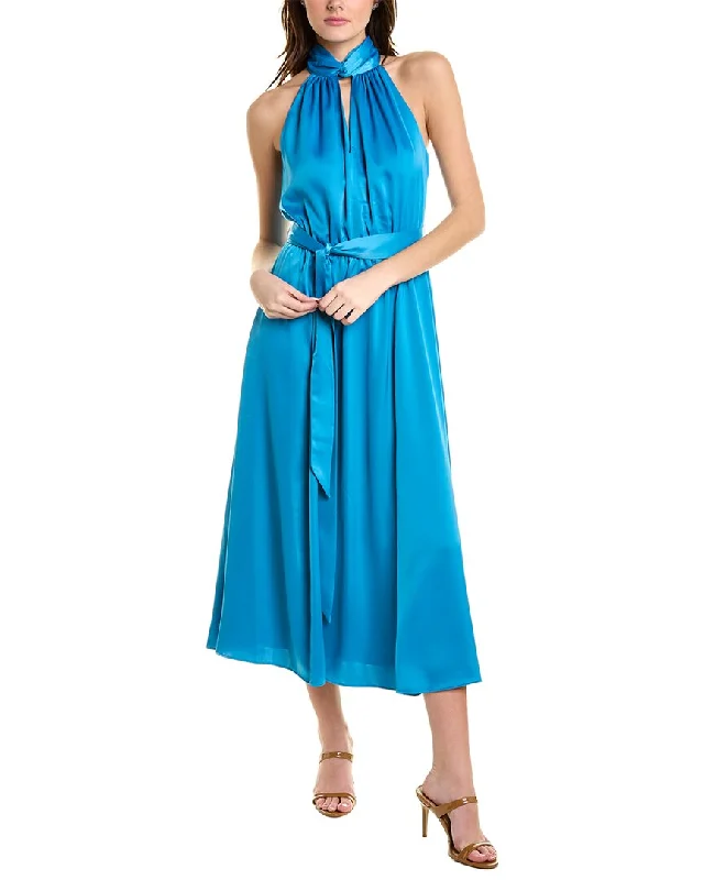 Anne Klein Twisted Halter Midi Dress Comfortable Wrap Midi Dress