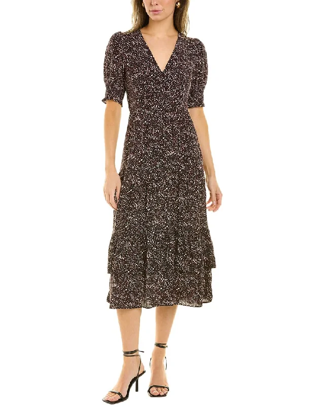 ba&sh V-Neck Midi Dress Stylish Button-Up Midi Dress