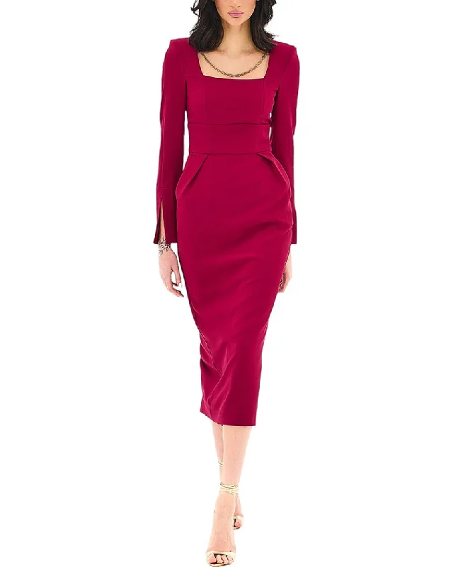 BGL Midi Dress Elegant Satin Midi Dress