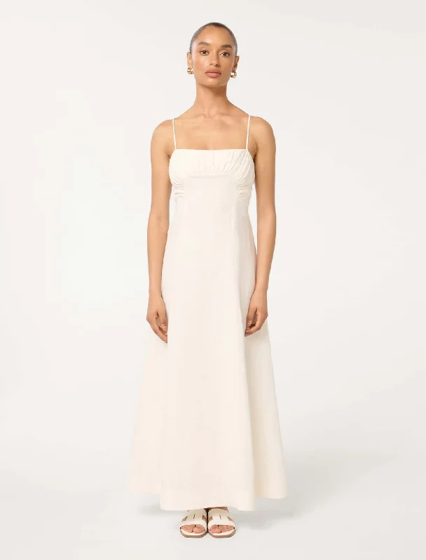 Camilla Petite Strappy Ruched Midi Dress Comfortable Sleeveless Midi Dress