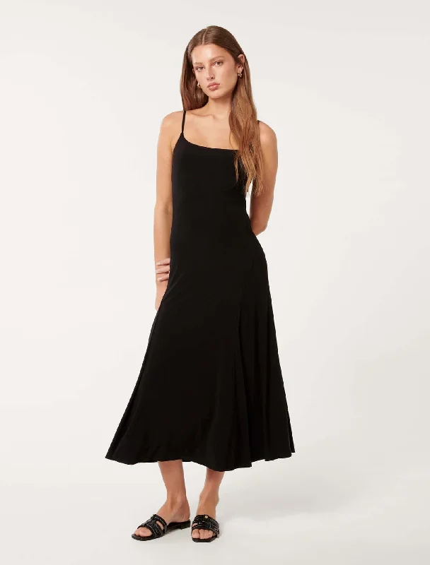 Eva Godet Panel Slip Midi Dress Cozy T-shirt Midi Dress