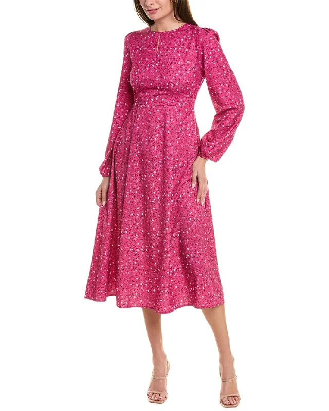 JL Luxe Floral Midi Dress Stylish Tiered Midi Dress