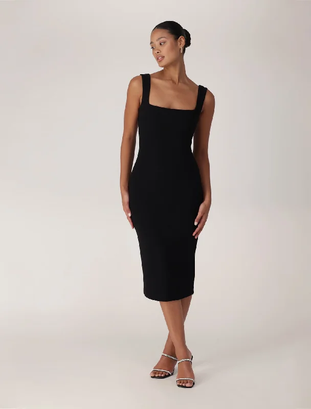 Kerry Bodycon Midi Dress Fashionable One-Shoulder Midi Dress