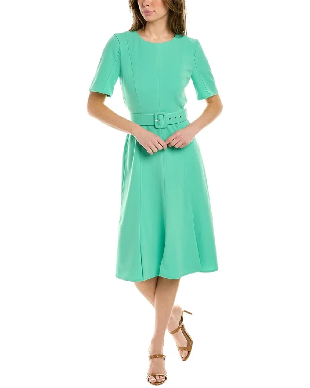 Maggy London Crepe Midi Dress Comfortable Lace-Up Midi Dress