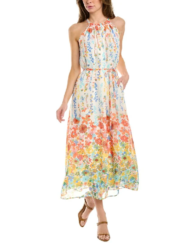 Maggy London Halter Midi Dress Stylish Tiered Midi Dress