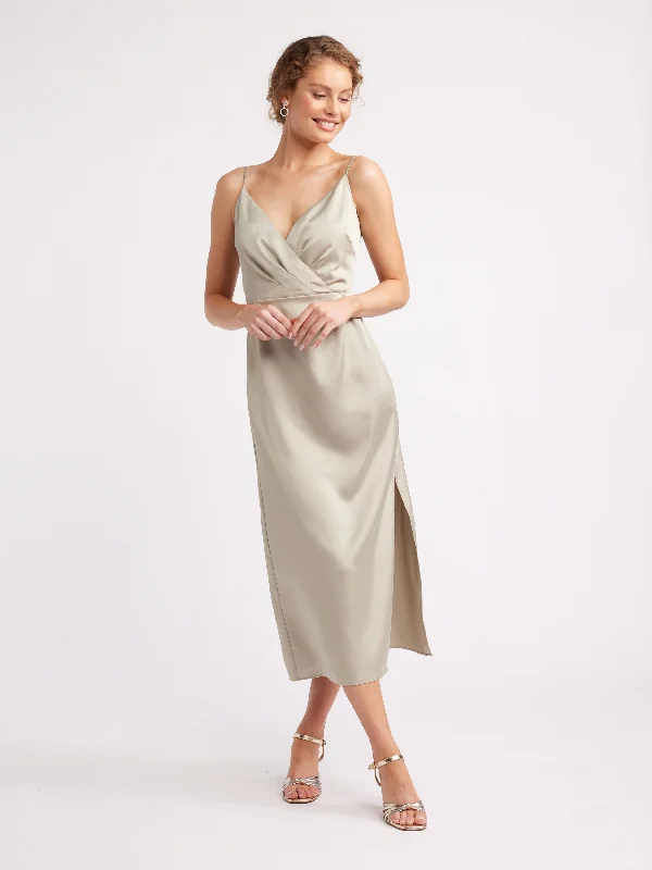 Montreal Midi Dress Elegant V-Neck Midi Dress