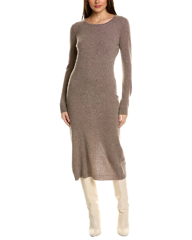 philosophy Bateau Neck Cashmere Midi Dress Trendy A-Line Midi Dress