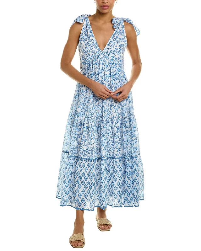 Ro's Garden Evelyn Midi Dress Comfortable Fit-and-Flare Midi Dress