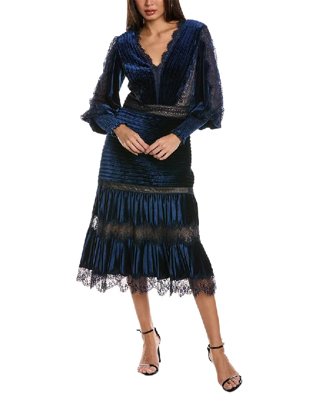 Tadashi Shoji Cocktail Midi Dress Stylish Midi Dress with Cuffs