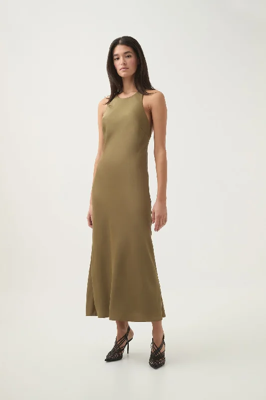 Tanya Chained Midi Dress Stylish Wraparound Midi Dress