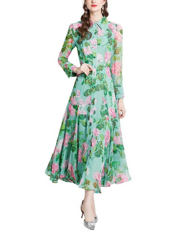 Tina Midi Dress Stylish Vintage Midi Dress