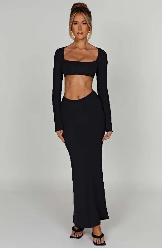 Amari Maxi Dress - Black Fashionable Sheer Maxi Dress