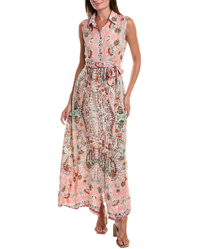ANNA KAY Eternity Silk-Blend Maxi Dress Trendy Ruffled Maxi Dress