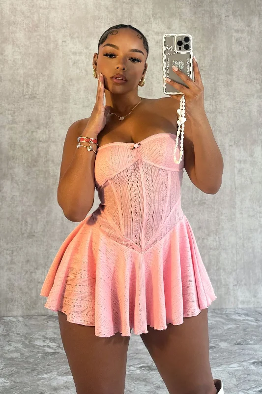 Balletcore Flare Tube Corset Mini Dress Modern Satin Mini Dress