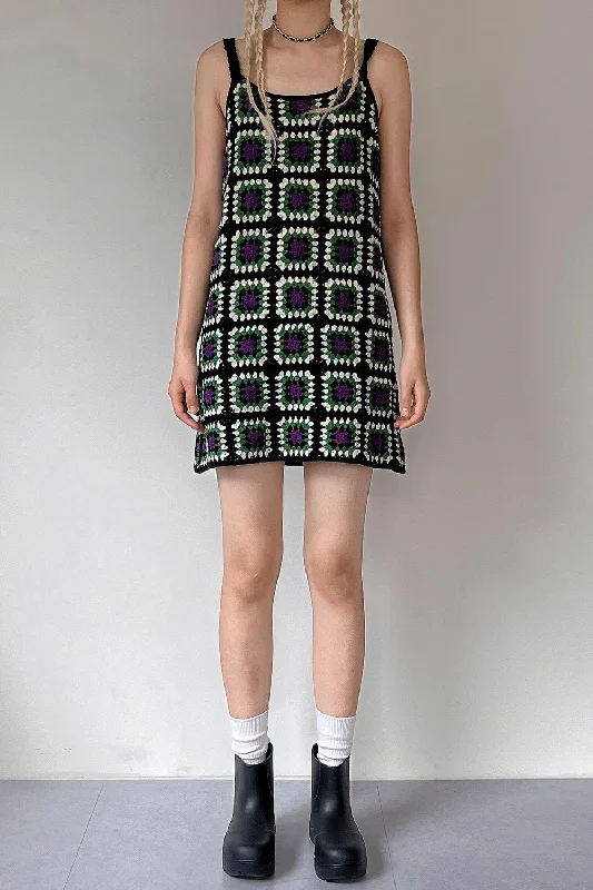 Beverly Crochet Mini Dress Cozy Ruched Mini Dress