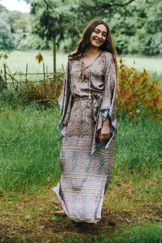 SALE Cassidy Maxi Dress in Mirage Blue Comfortable Bohemian Maxi Dress