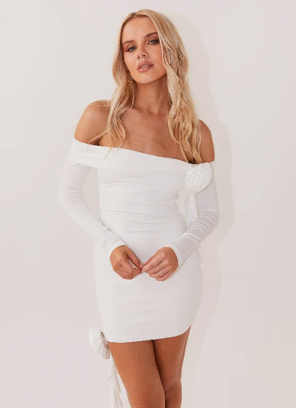Cecilia Rose Mini Dress - White Stylish Spaghetti Strap Mini Dress