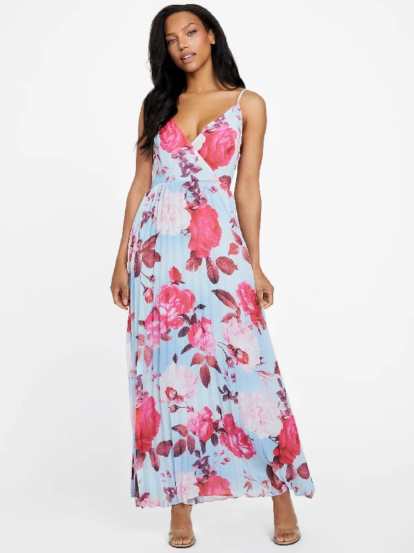 Dawn Floral Maxi Dress Fashionable High-Low Maxi Dress