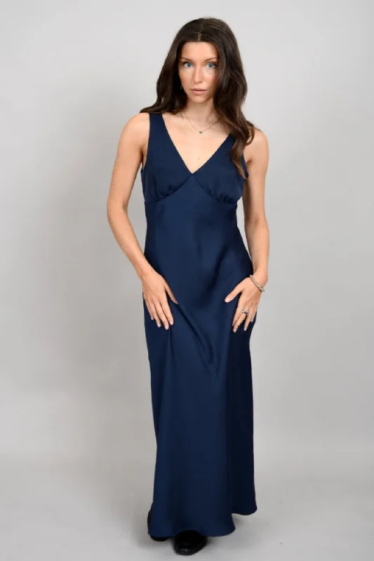 Drimma Maxi Dress - Sapphire - Rd Style Cozy Maxi Dress with Slit