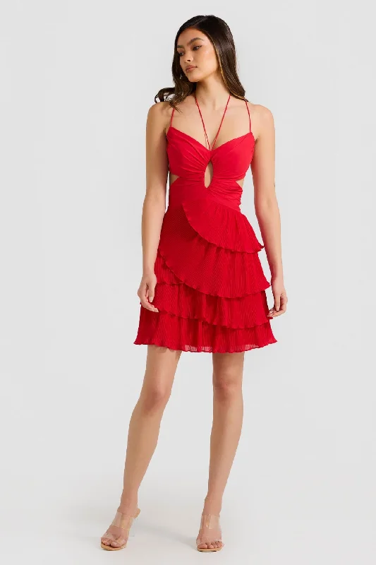 Gigi Mini Dress - Red Comfortable Bodycon Mini Dress