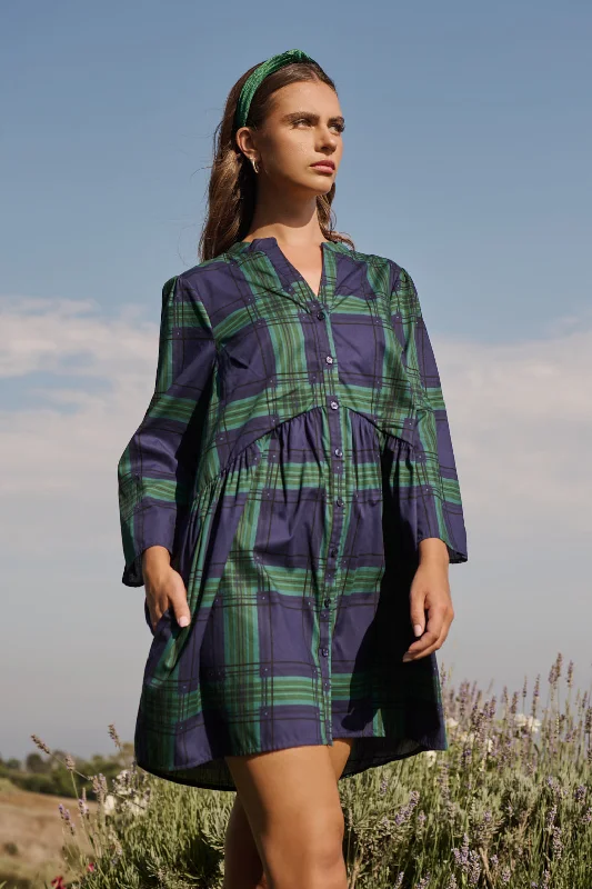Harrisville Plaid Brie Button Down Mini Dress Stylish Summer Mini Dress