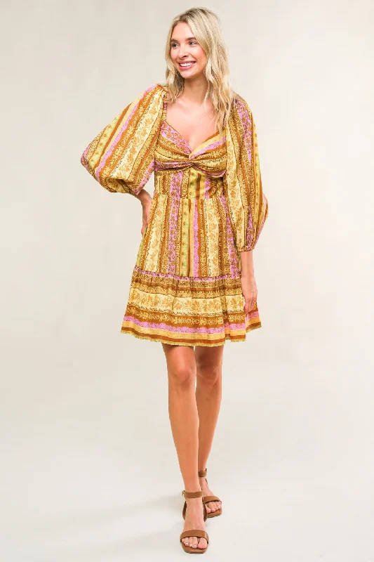 ALL MY PRIDE WOVEN MINI DRESS Fashionable Button-Front Mini Dress
