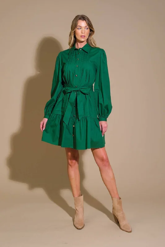 AESTHETIC POSE WOVEN MINI DRESS Chic Pleated Mini Dress