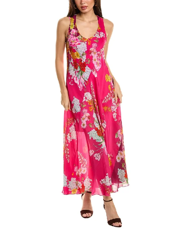 Johnny Was Golden Bouquet Bias Maxi Dress Fashionable Chiffon Maxi Dress