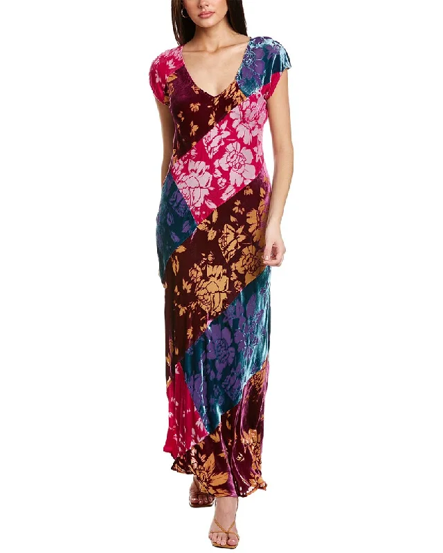 Johnny Was Solstice Silk-Blend Maxi Dress Trendy Satin Maxi Dress