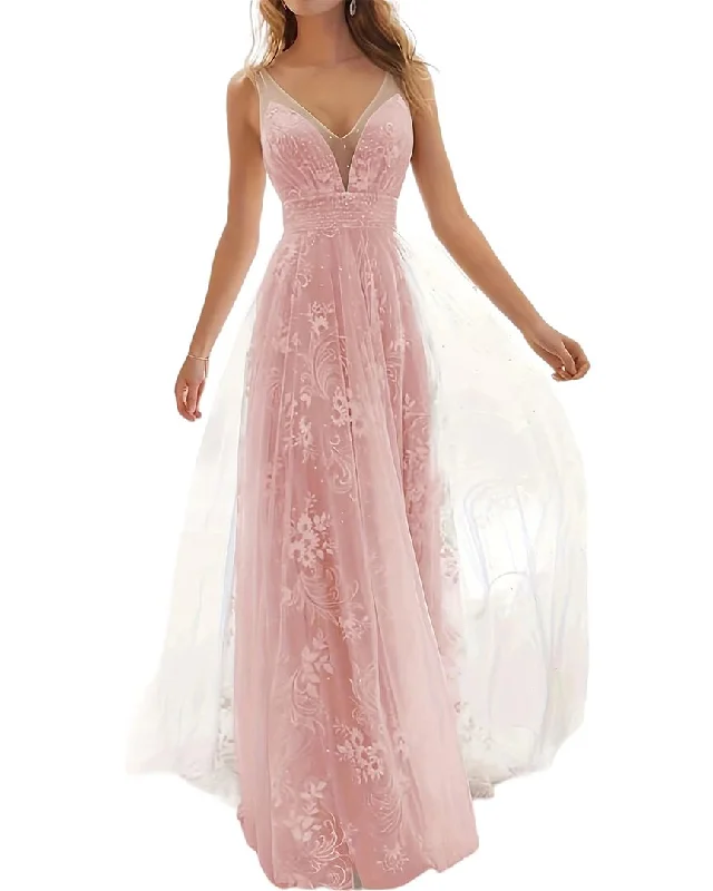 Juliet Roses Lace Maxi Dress Trendy V-Neck Maxi Dress