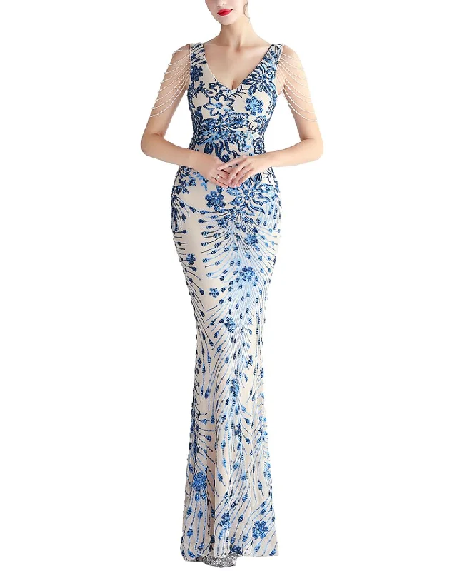Kalinnu Maxi Dress Elegant Wraparound Maxi Dress