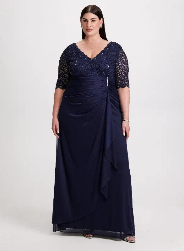 Lace Bodice Maxi Dress Comfortable Bohemian Maxi Dress
