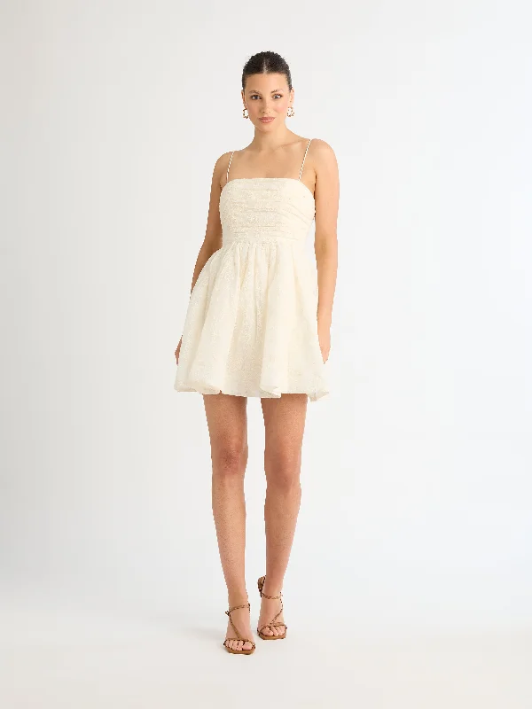 LARA MINI DRESS Elegant Mini Dress with Pleats