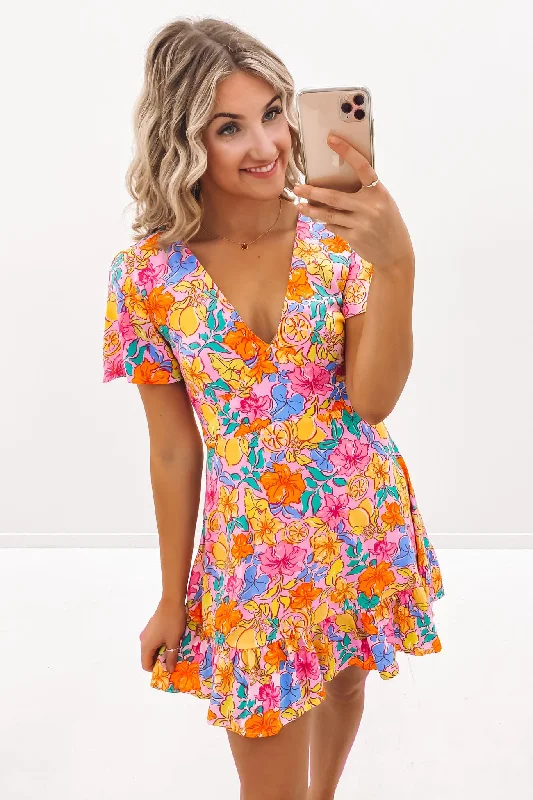 Leila Mini Dress Multi Stylish Summer Mini Dress