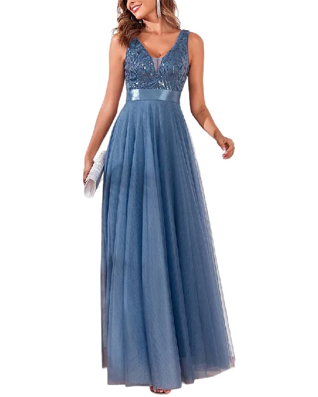 Luna Tuccini Maxi Dress Stylish Empire Waist Maxi Dress