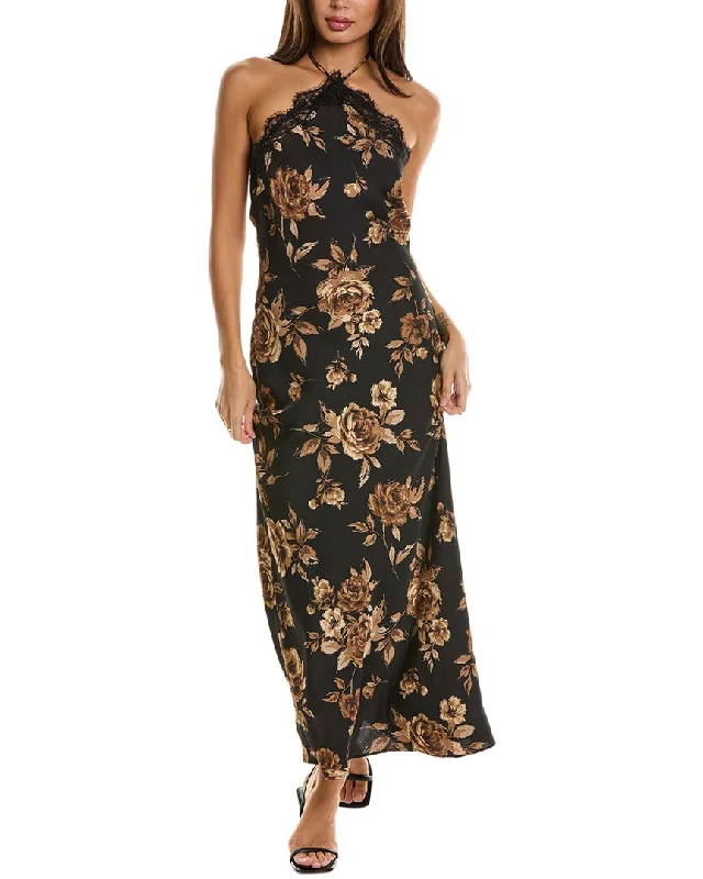 Maison Maar Halter Maxi Dress Elegant Lace Maxi Dress