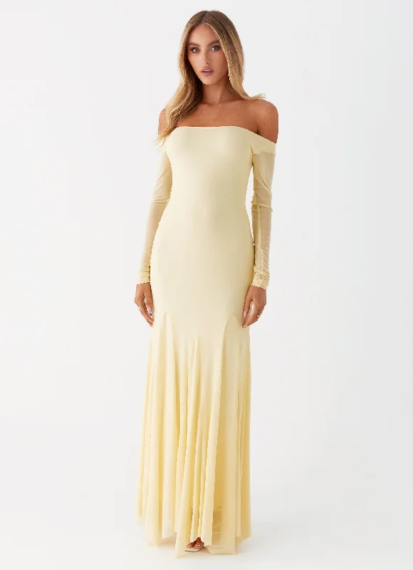 Maribel Maxi Dress - Yellow Comfortable Cotton Maxi Dress