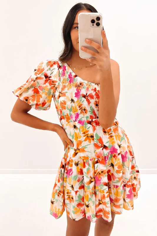 Maverick Mini Dress Floral Casual High-Waist Mini Dress