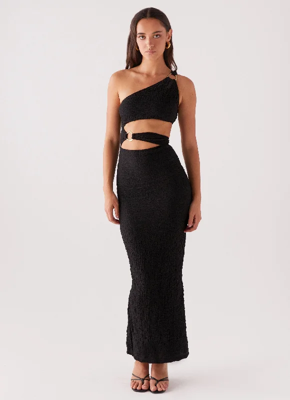 North Haven Maxi Dress - Black Classic Strapless Maxi Dress