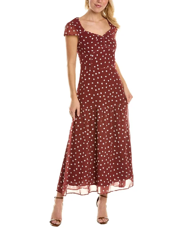 O.P.T. Cap Sleeve Maxi Dress Comfortable Maxi Dress with Slits