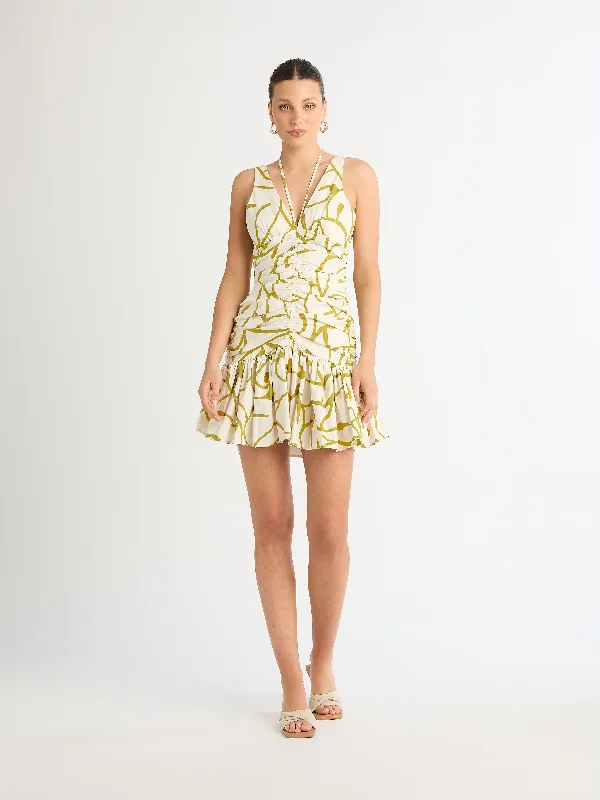 ORGANICS MINI DRESS Chic Mini Dress with V-Neck