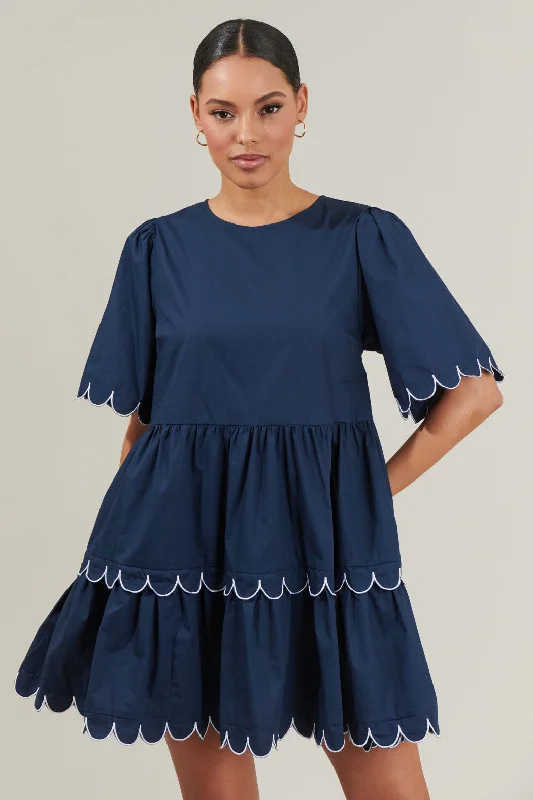 Quintana Tiered Mini Dress Fashionable Button-Front Mini Dress