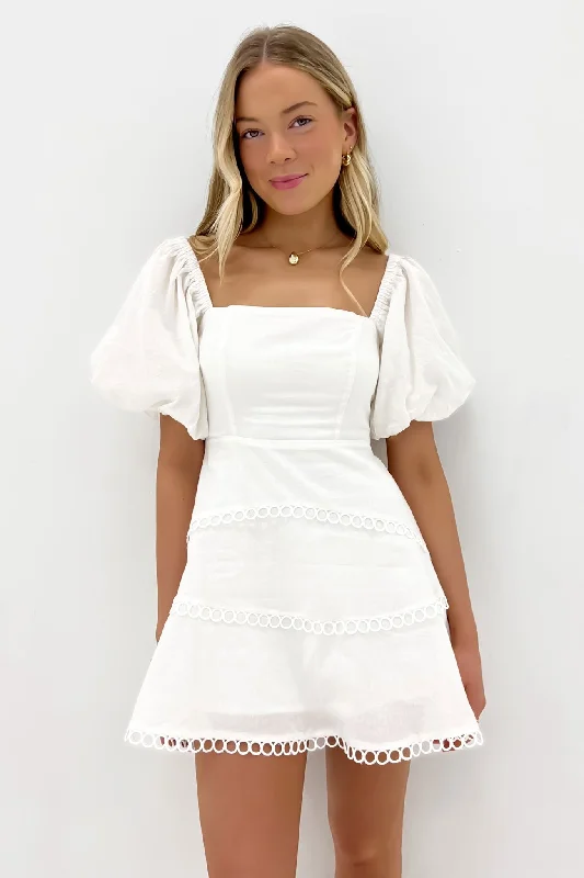 Steele Mini Dress White Classic Shift Mini Dress