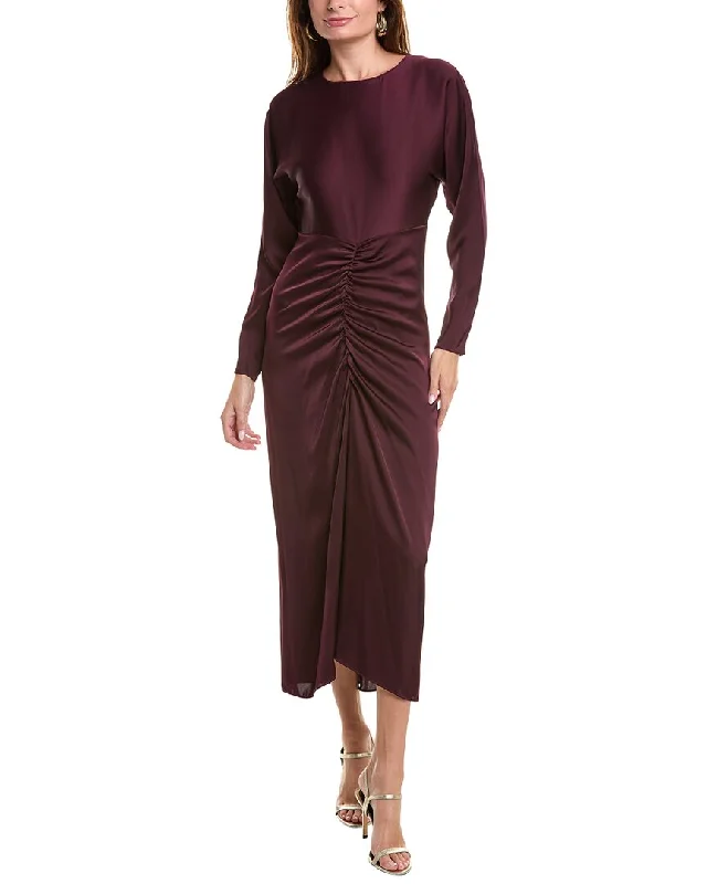 Taylor Satin Maxi Dress Comfortable Pleated Maxi Dress