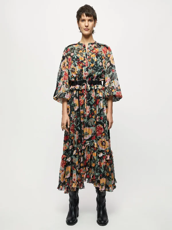 Wild Bouquet Maxi Dress | Sage Trendy Short Sleeve Maxi Dress
