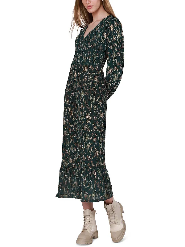 Womens Smocked Long Maxi Dress Trendy Maxi Dress with Straps